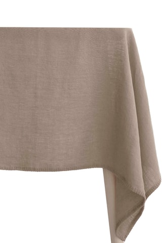 Mantel rectangular de lino Romance - Topo