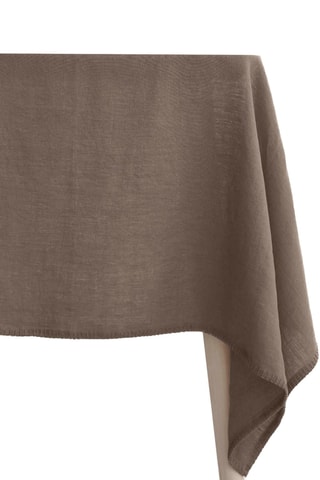 Mantel rectangular de lino Romance - Marrón