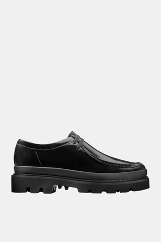 Derbies de piel con plataforma Badell Seam -  Negro