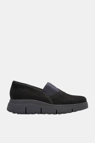 Mocasines de nobuk de cuña Loriini West - Negro