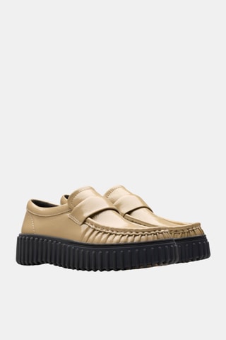 Mocasines de piel de charol con plataforma Torhill Mocc - Beige