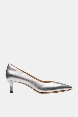 Zapatos de piel Adela Court - Plateado