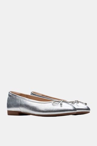 Bailarinas de piel Fawna Lily -  Plateado
