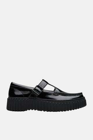 Babies de piel de charol con plataforma Torhill Bar - Negro