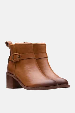 Botines de piel Chamberly Trim - Marrón