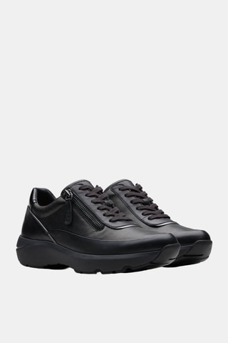 Zapatillas de piel Tivoli Zip - Negro
