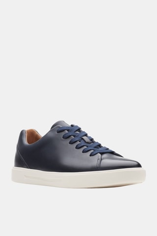 Zapatillas de piel Un Costa Lace - Azul marino