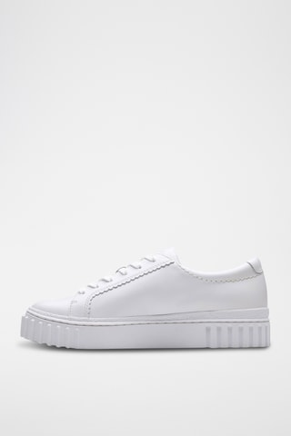 Zapatillas de piel con plataforma Mayhill - Blanco