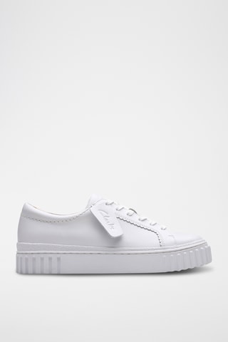 Zapatillas de piel con plataforma Mayhill - Blanco