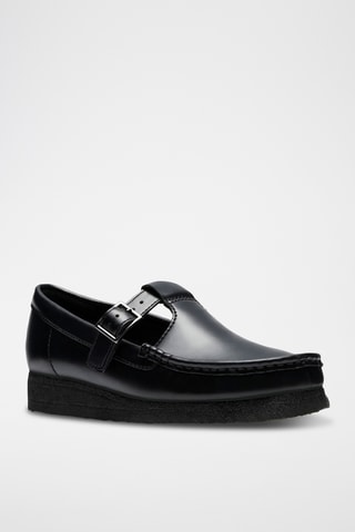 Babies de piel de cuña Wallabee - Negro