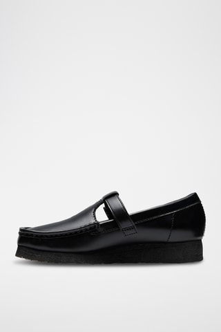 Babies de piel de cuña Wallabee - Negro