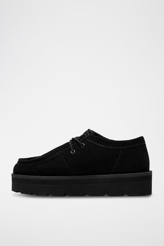 Mocasines de nobuk con plataforma Meare - Negro