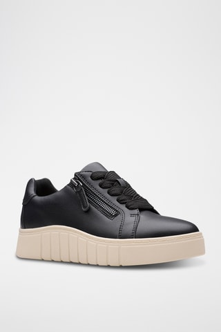 Zapatillas de piel con plataforma Mykah - Negro