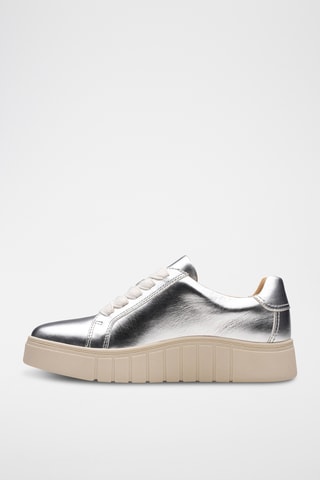 Zapatillas de piel con plataforma Mykah - Plateado