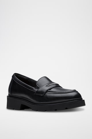 Mocasines de piel con plataforma Lauryl - Negro