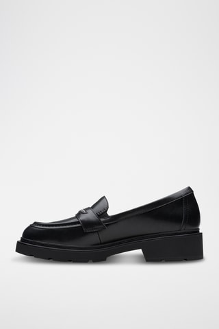 Mocasines de piel con plataforma Lauryl - Negro