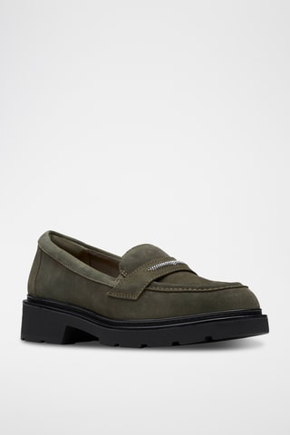 Mocasines de piel con plataforma Lauryl - Caqui