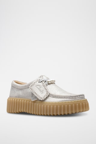 Zapatillas de piel con plataforma Torhill - Plateado