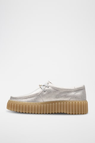 Zapatillas de piel con plataforma Torhill - Plateado