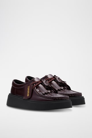 Mocasines de piel con plataforma Torview - Burdeos
