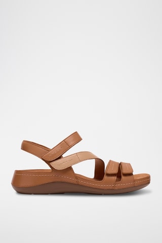 Sandalias de piel Cecily - Marrón