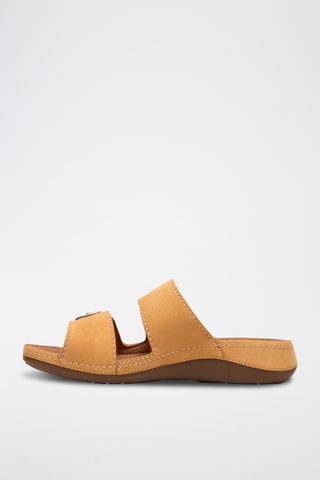 Sandalias de nobuk de cuña Cecily - Marrón claro