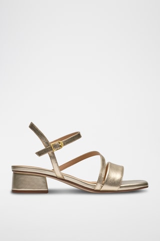 Sandalias de piel de tacón Serina35 - Dorado