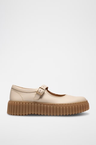 Babies de piel con plataforma Torhill - Crema