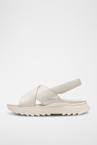 Sandalias de piel de cuña DashLite - Blanco