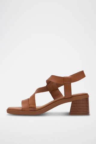Sandalias de piel de tacón Jaylan - Marrón