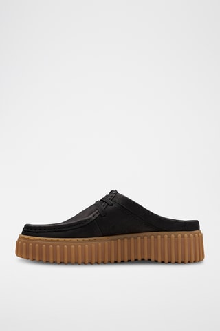 Sandalias de nobuk con plataforma Torhill - Negro