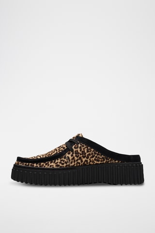 Sandalias de nobuk con plataforma Torhill - Negro
