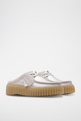 Sandalias de piel con plataforma Torhill - Plateado