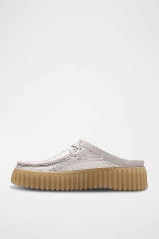 Sandalias de piel con plataforma Torhill - Plateado
