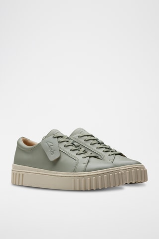 Zapatillas de piel con plataforma Mayhill - Verde salvia