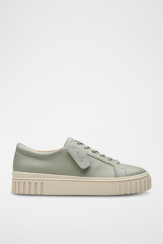 Zapatillas de piel con plataforma Mayhill - Verde salvia