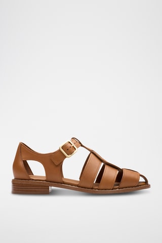 Sandalias de piel Hana - Marrón
