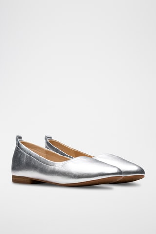 Bailarinas de piel Fawna - Plateado