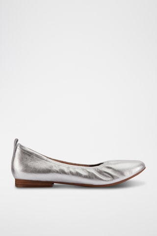 Bailarinas de piel Fawna - Plateado