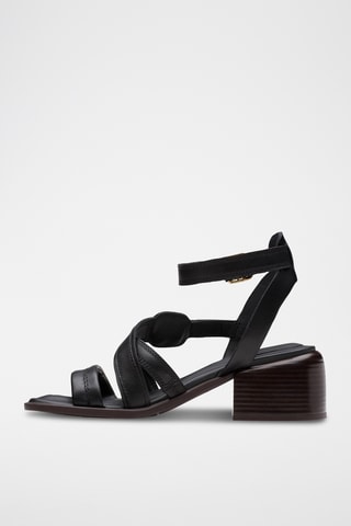 Sandalias de piel de tacón Morwyn - Negro