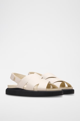 Sandalias de piel Aristella - Crema