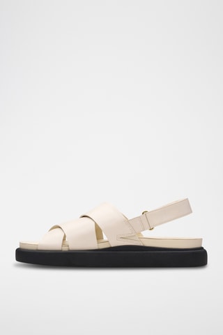 Sandalias de piel Aristella - Crema