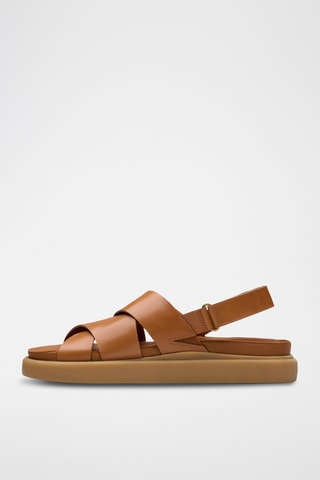Sandalias de piel Aristella - Marrón