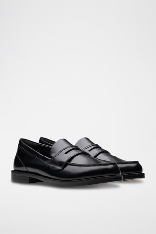 Mocasines de piel de charol Straven - Negro