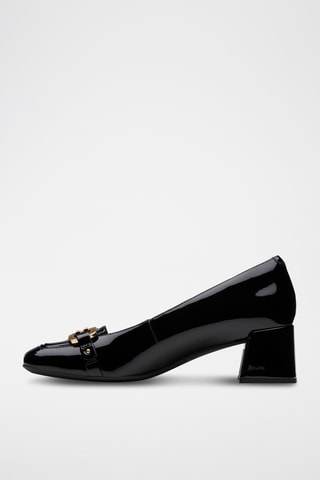 Zapatos de piel de charol de tacón Nyta45 - Negro