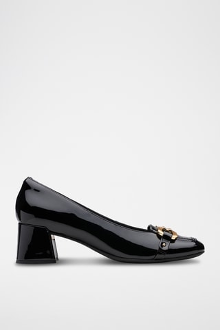 Zapatos de piel de charol de tacón Nyta45 - Negro