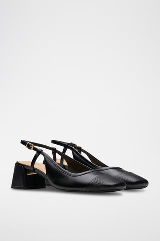Zapatos de piel de tacón Nyta45 - Negro