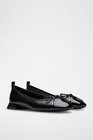 Bailarinas de piel de charol Ubree15 - Negro