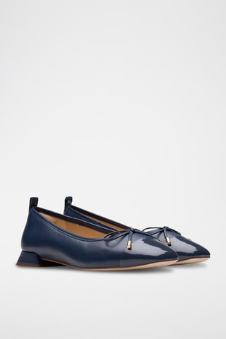 Bailarinas de piel de charol Ubree15 - Azul marino