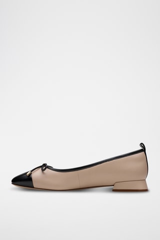 Bailarinas de piel Ubree15 - Beige